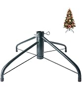 Elfjoy Christmas Tree Stand 19.7 inches Iron Metal Bracket Rubber Pad with Thumb Screw (50cm)