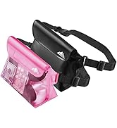 HEETA 2-Pack Waterproof Pouch with Waist Strap, Screen Touchable Dry Bag with Adjustable Belt for...