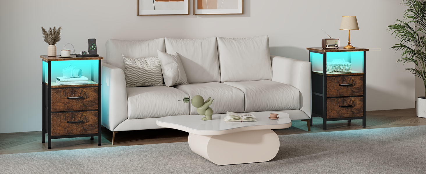 Nightstand with Charging Station