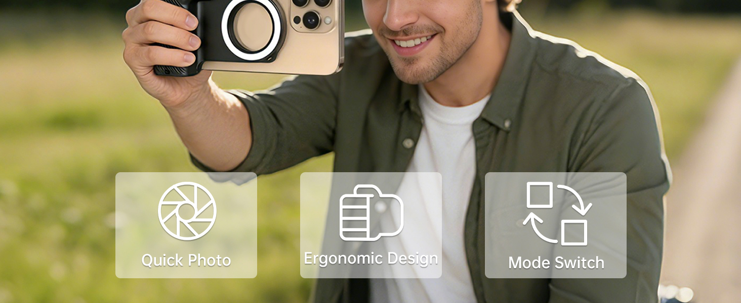 selfie grip for iphone telesin master grip magsafe camera grip phone camera comitok phone selfie
