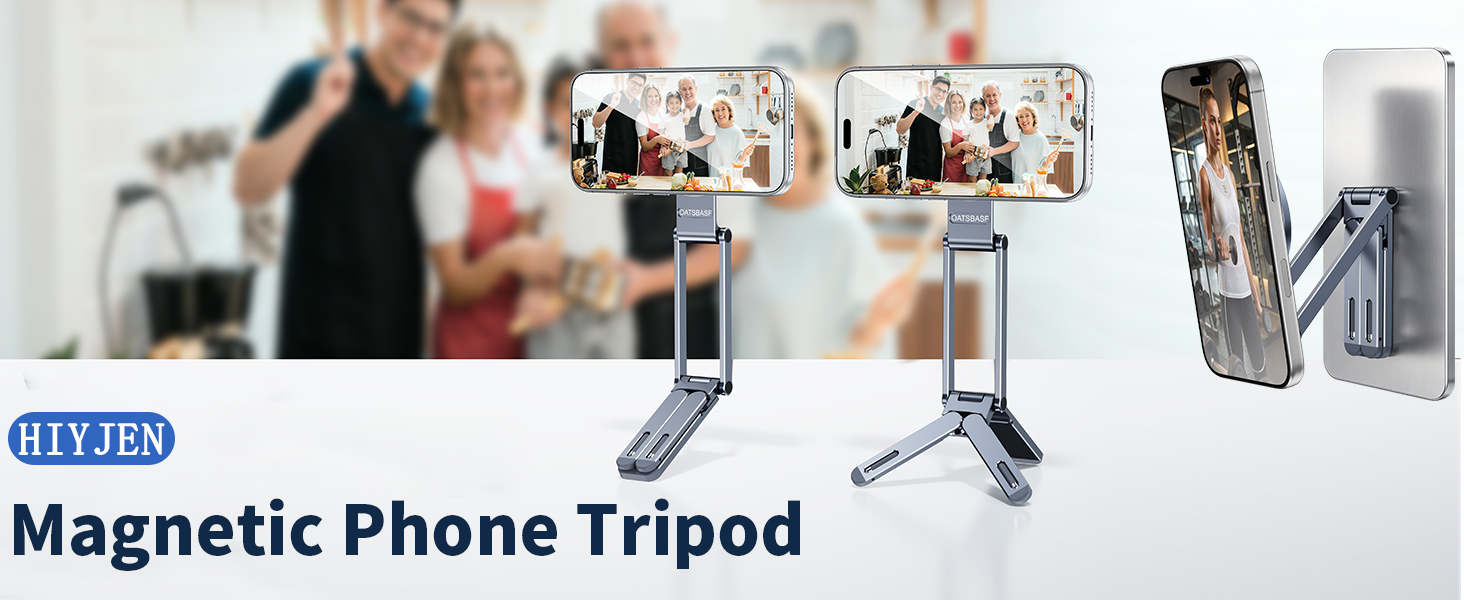 HIYJEN Magnetic Phone Tripod Stand