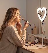 Ring Light for Desk,Heart Shape Light with Stand, 10