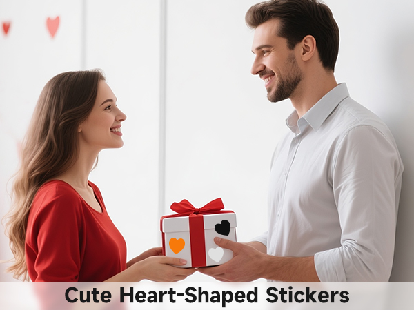 happy Valentines day heart stickers