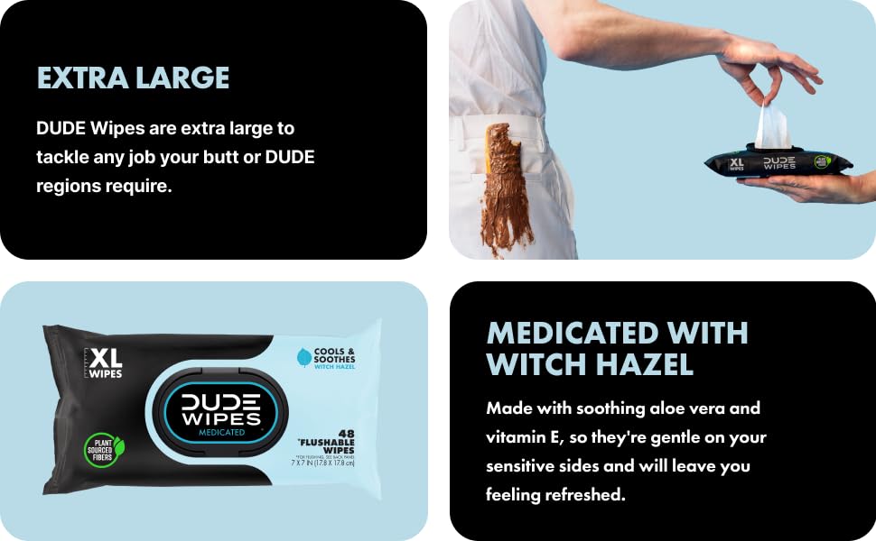 Dude Flushable Wipes