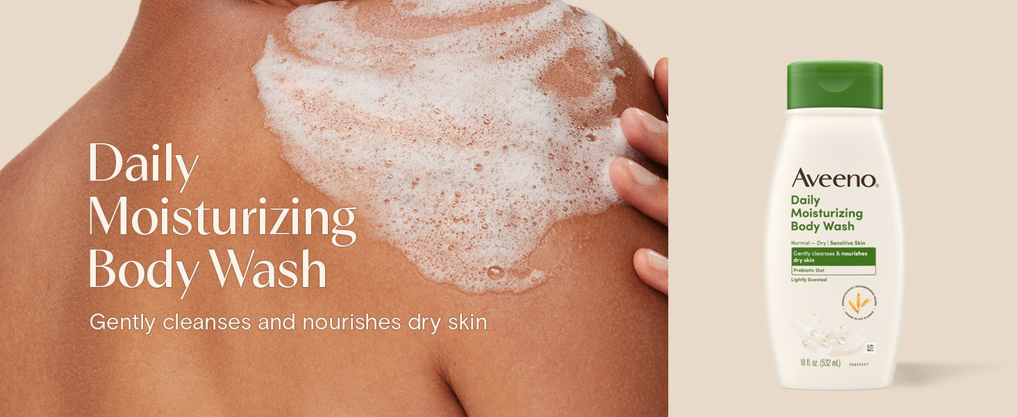 Daily Moisturizing body wash gently cleanses and nourishes dry skin