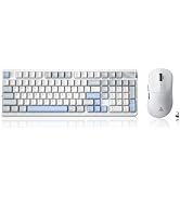 LEOBOG A98 Wireless Mechanical Keyboard and Mouse Combo, RGB Backlit Rechargeable 8000mAh Battery...