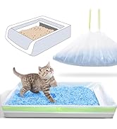 Cat Litter Liners for Pet Scoop Free Crystal Litter Tray, Open/Hooded Litter Pan and Pull-out Lit...