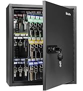 Uniclife 120 Position Key Cabinet with Combination &amp; Key Lock Resettable Black Digital Security S...