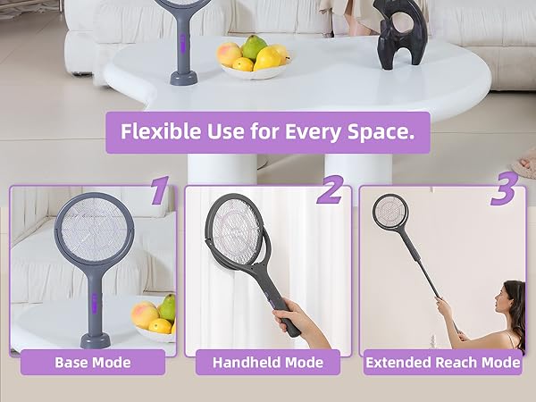 Electric Fly Swatter with Extendable Handle