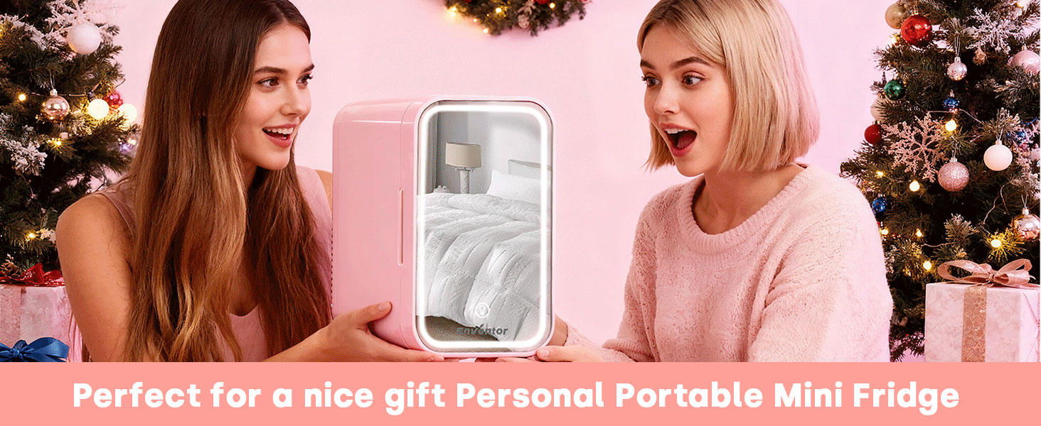 mini fridge pink