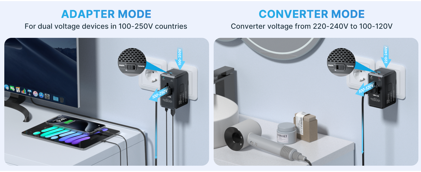 power converter adapter combo