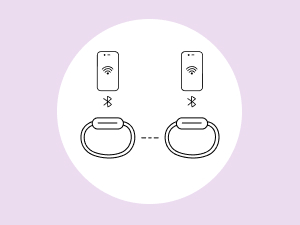 Pair your bracelet with your partner's through the app