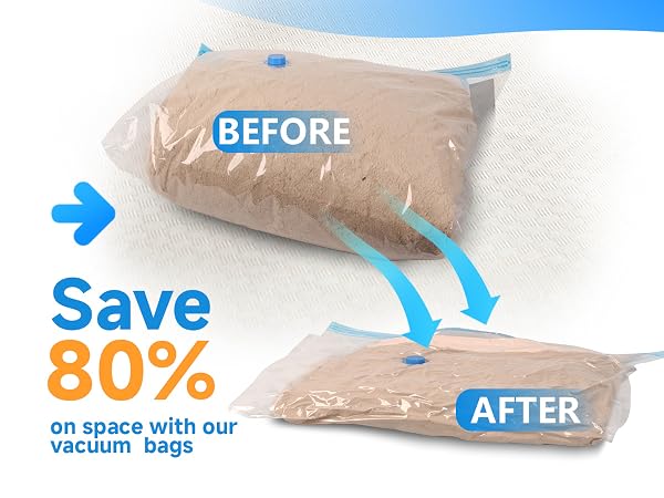 packing vacuum bags for travel with pump