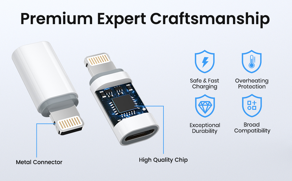 USB C to Lightning Adapter 5-Pack