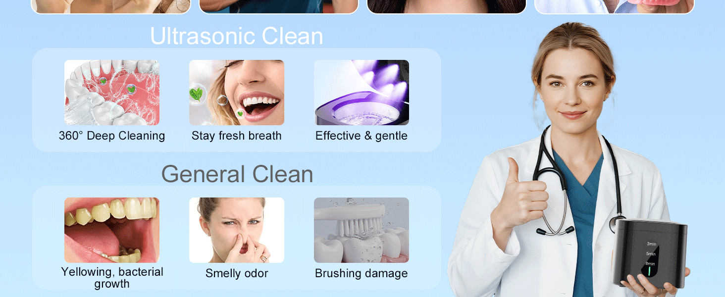 dental pod ultrasonic cleaner for retainers