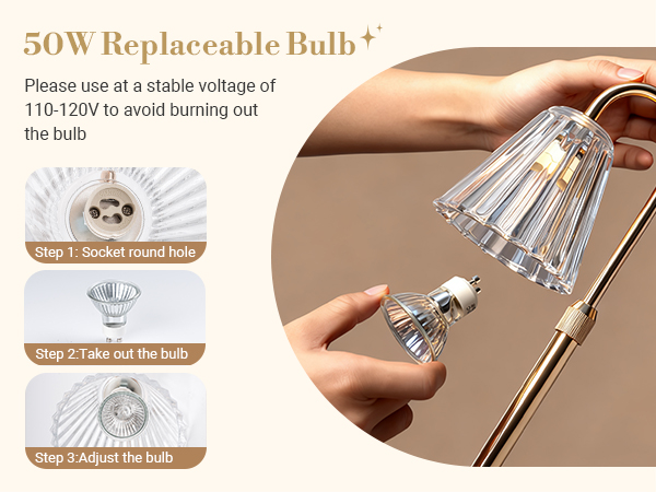 marycele candle warmer lamp with timer - 2 replacement bulbs