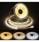 ALITOVE Tunable White COB LED Strip 2700K-6500K 24V LED Tape Light High Density 16.4ft 3040LEDs C...