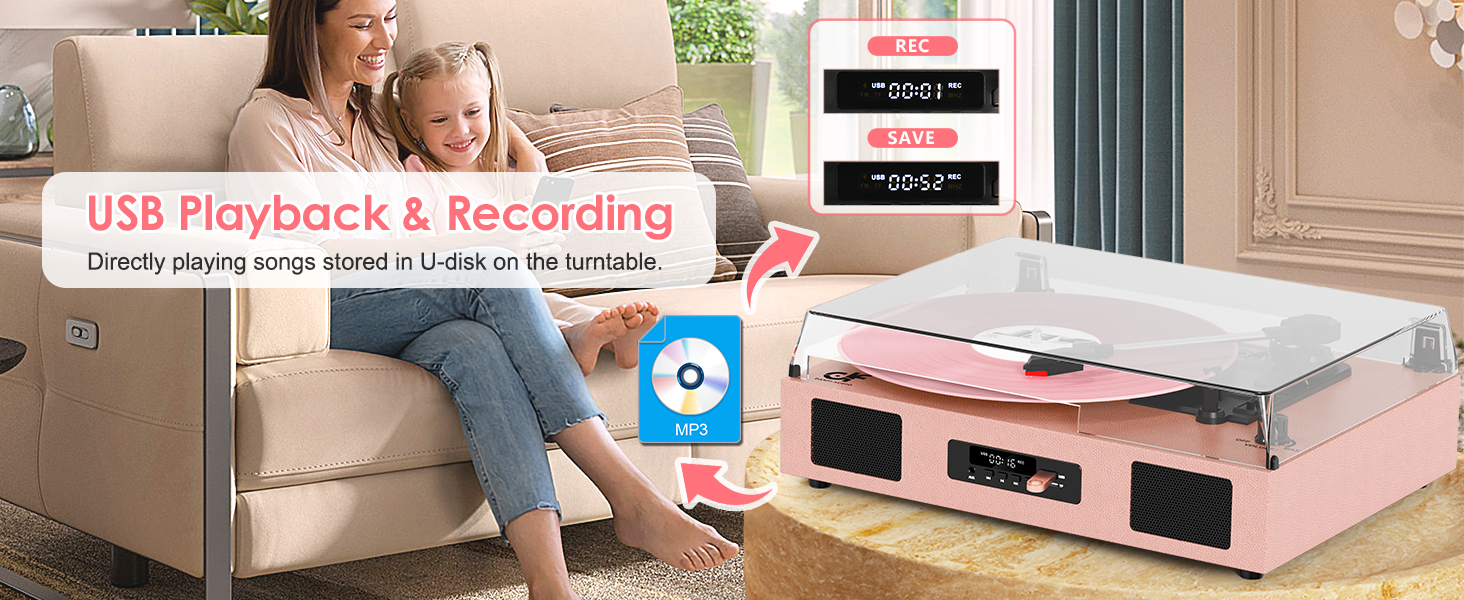 bluetooth record player turntable