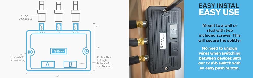 Steren Coaxial Switch