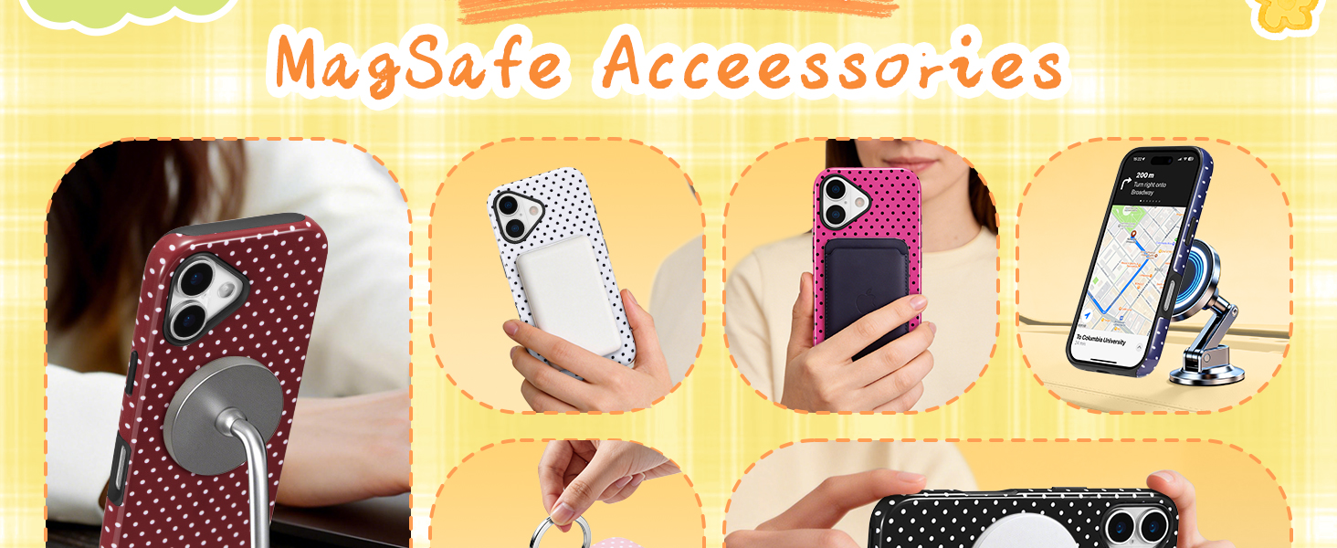 polka phone case magnetic case shockproof phone cover durable