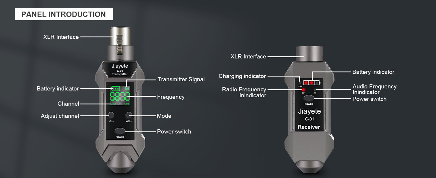 Xlr Wireless transmitter and receiver