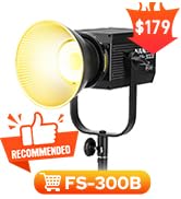 Nanlite FS-300B - Foco LED bicolor de 300 W, 2700 K-6500 K, CRI 96 ajustable, control de aplicaci...