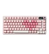 YUNZII B75 PRO MAX QMK/VIA Wireless Mechanical Keyboard,75% Layout with Screen and Knob,Custom Ho...