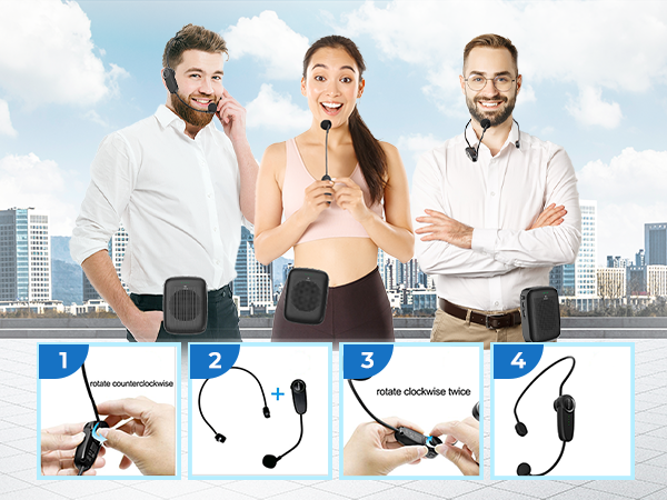 Detachable headset microphone