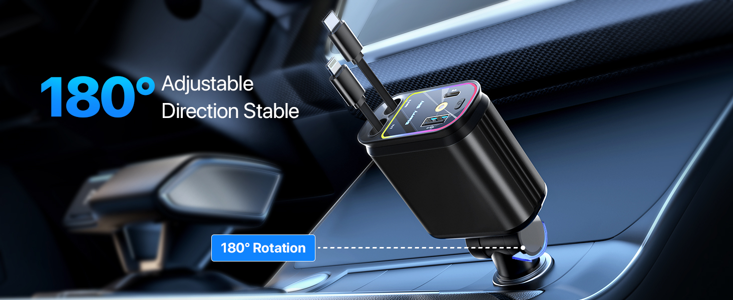 starlight retractable car charger