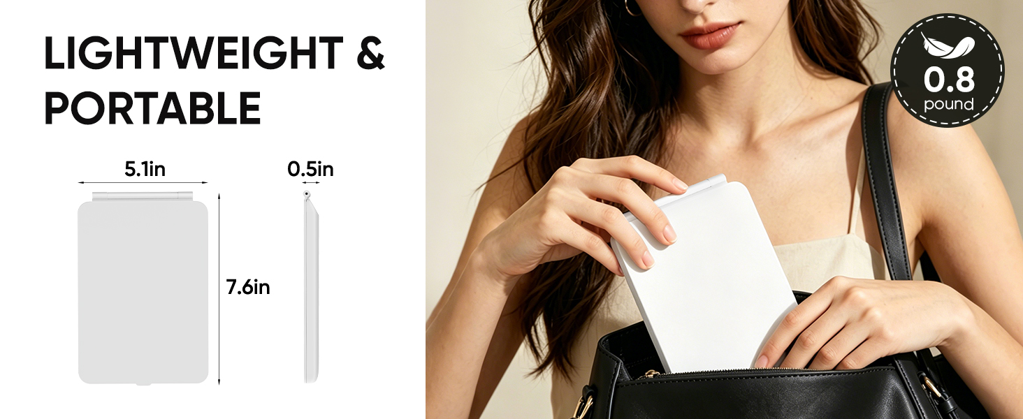 Rechargeable Travel Makeup Mirror