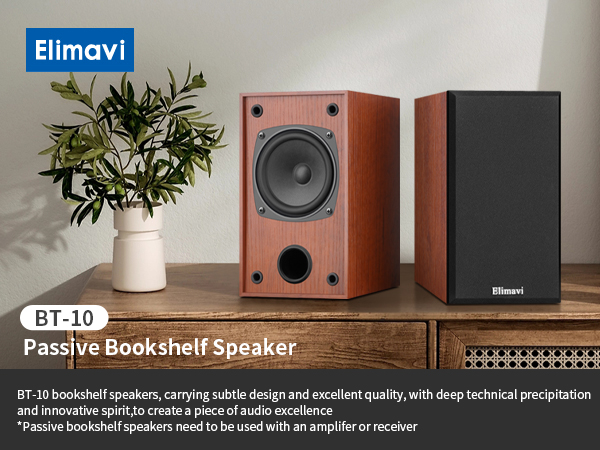 The passive bookshelf speakers need to be paired with an amplifier or receiver
