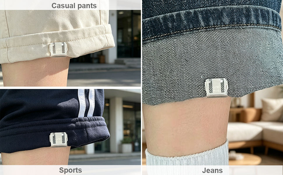 Suitable for use with jeans, casual pants, and sports pants
