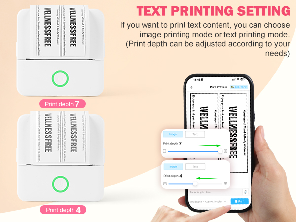 Text Printing Setting