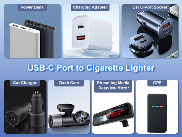 usb c cigarette lighter adapter, usb to 12v adapter, car lighter usb adapter, usb c to 12v adapter