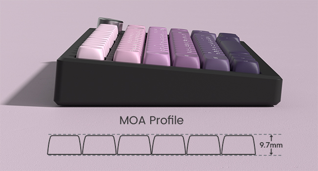 MOA Keycaps, PBT Keycaps, Japanese Keycaps 75 Percent, Gradient Purple Keycaps