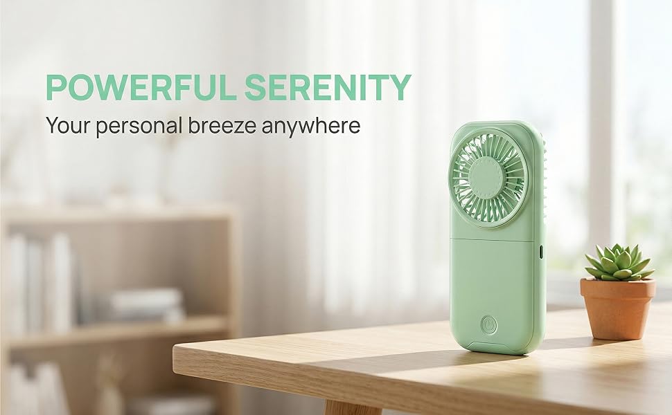 personal portable mini fan with neckalce