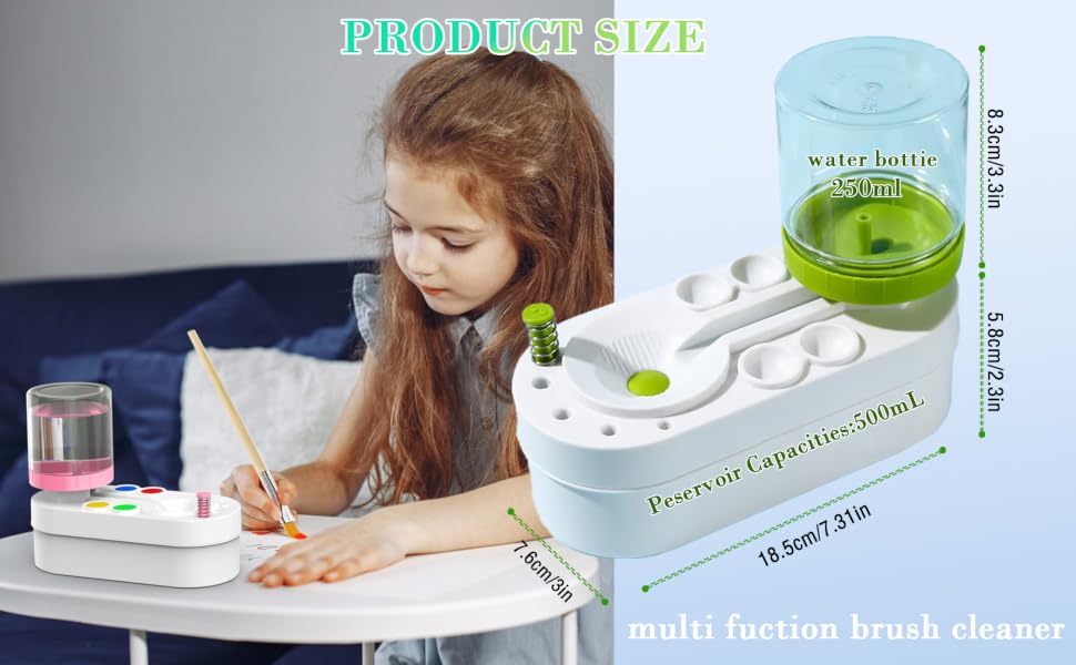 paint brush painting cleaner acrylic wash supplies palette holder watercolor station water cup kids