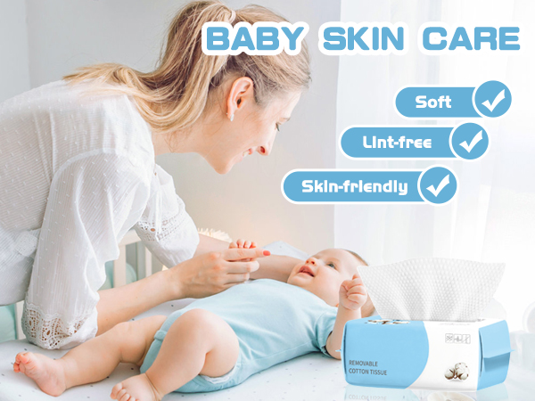  Cotton Facial Dry Wipes