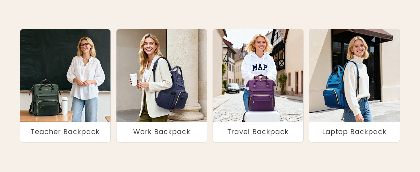 workbag for woman LOVEVOOK Laptop Backpack for Women with Giant Tumbler Holder Pocket