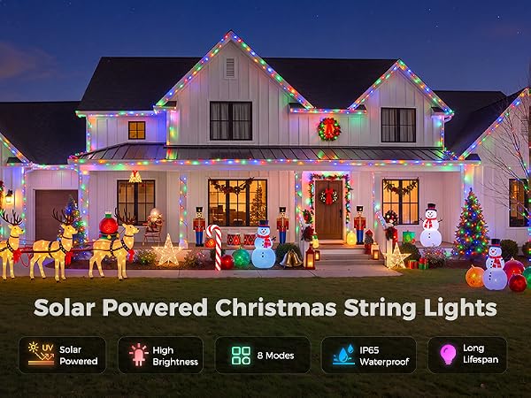Solar Powered Christmas String Lights