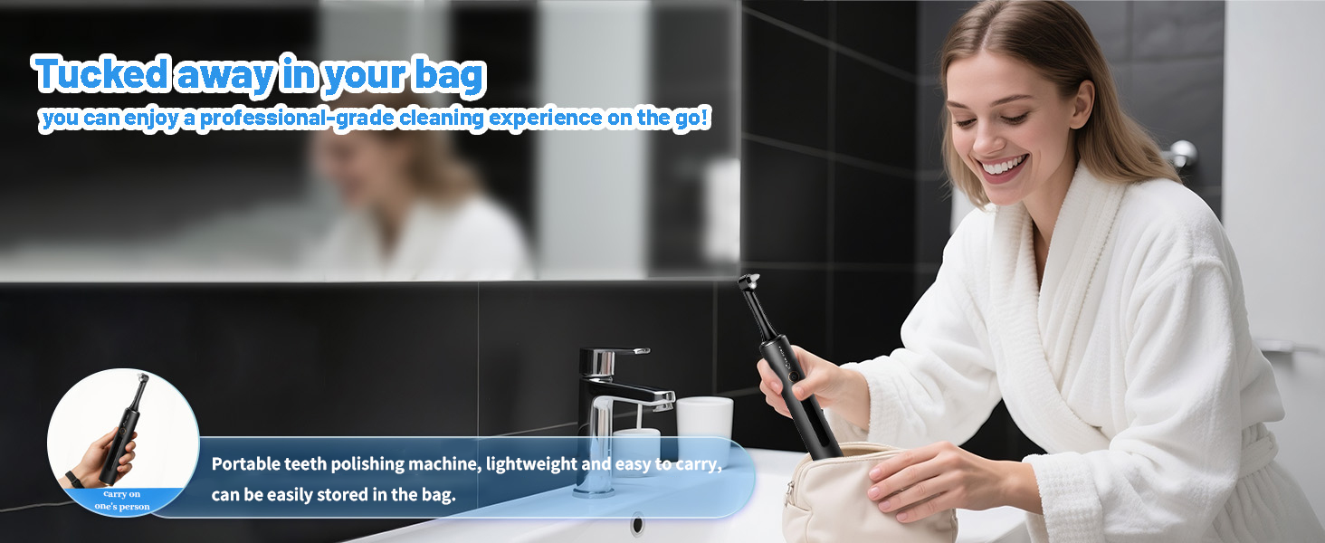 Portable teeth polishing machine