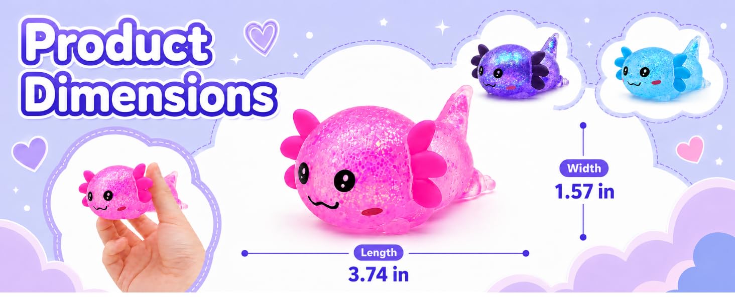 Axolotl Squishy Toy