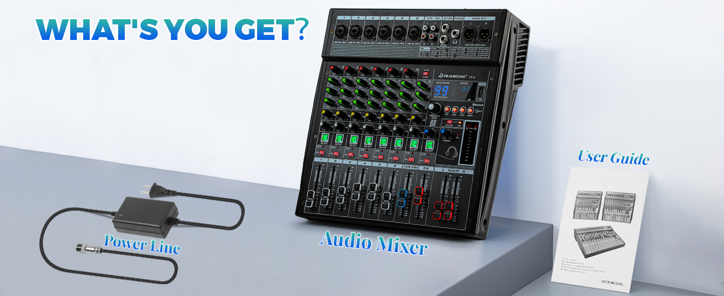 6 Channel Audio Mixer,Professional Audio Mixer,Mixing Console,Audio Mixer