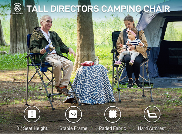 tall camping chair