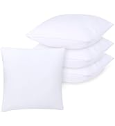 GOLD TEXTILES White Throw Pillows Insert (Pack of 4) - 18 X 18 Inches Non Woven 100% Polyester Be...