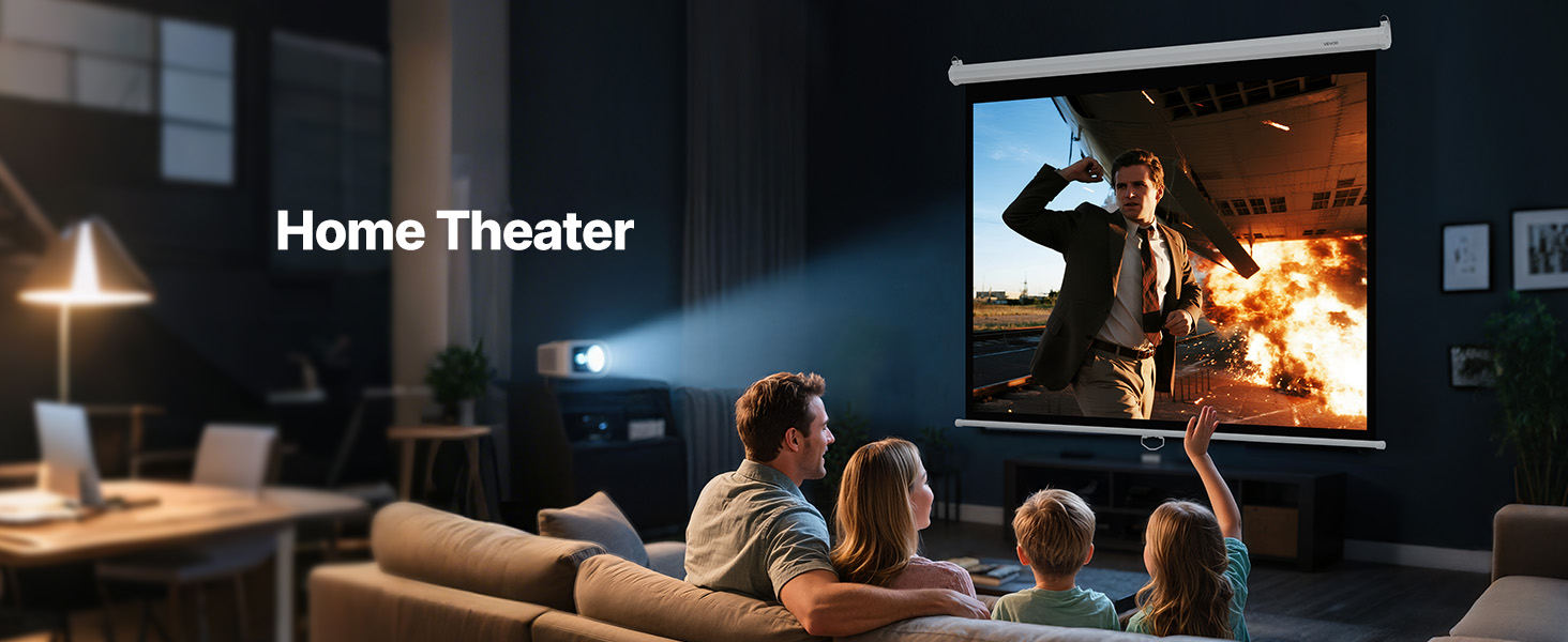 projector pull down screen
