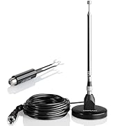 CHHLIUT FM Antenna for Stereo Receiver – Magnetic Base, 16ft Coaxial Cable, Retractable, Perfect ...