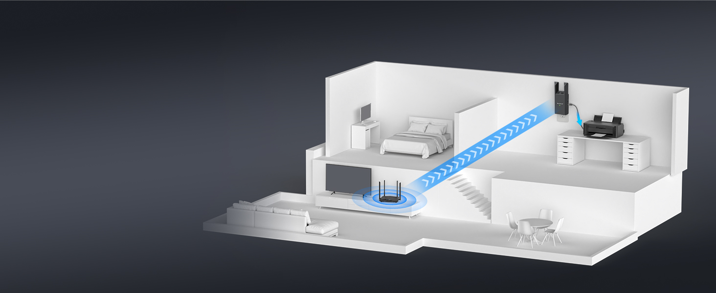 Beamforming Helps the Adapter Receive a Focused Signal to Improve Connection Stability