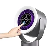 Desk Fan with LED Touch Screen &amp; Ultra Quiet <35dB - 1-100 Speed Levels &amp; Night Light, 360° Oscil...