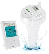 Urageuxy Pool Thermometer Floating Easy Read, Digital Waterproof Swimming Pool Thermometer, Wirel...
